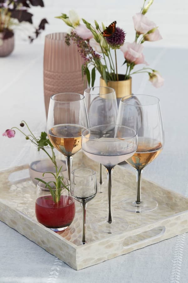 FURNLUX GLAS VICTORINNE GRÅ 9CM