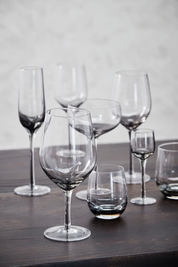 FURNLUX GLAS VICTORINNE GRÅ 10CM