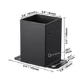 Miniatyrbillede 2 af 2: Post Base, Pulverlakeret, Mat Sort, 4x4 4stk