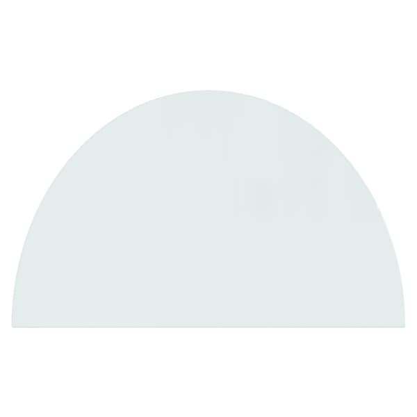 glasplade til pejs 1000x 600 mm halvrund