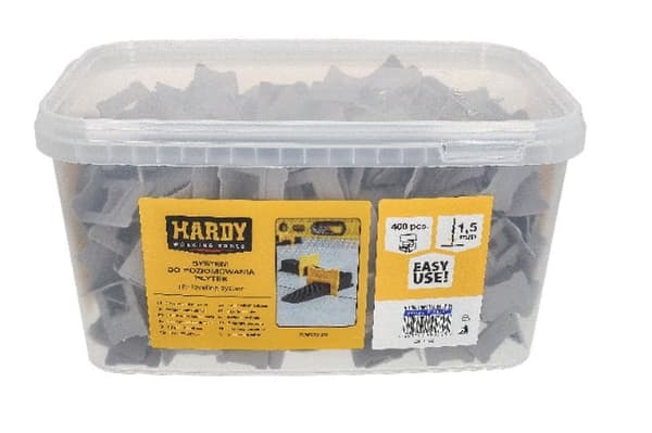 Kiinnikkeet Hardy-tasoitusjärjestelmään 1,5 mm 400 kpl