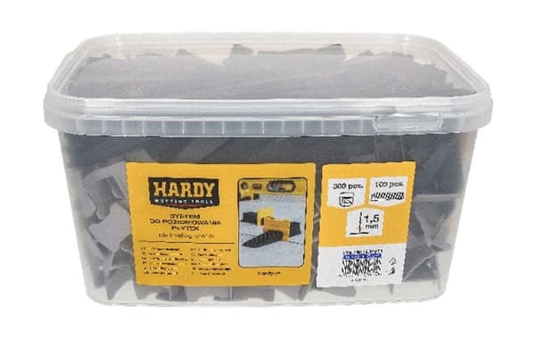 Laattojen tasoitusjärjestelmä 1,5 mm Klipsit + Kiilat 400 kpl Hardy