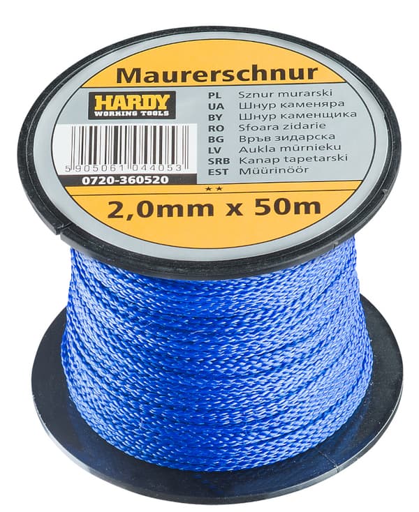 Hardy muurarin köysi (2mm x 50m)
