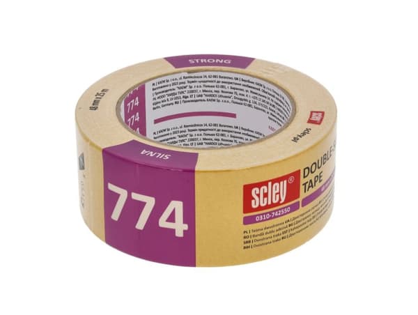 Scley dubbelhäftande tejp 50mm x 25m serie 774
