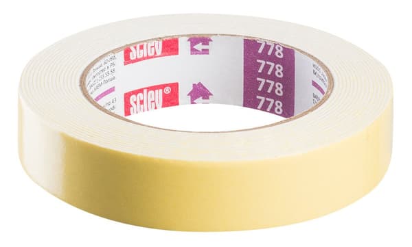 Dobbeltsidet skum Scoley monteringstape 19mm x 10m serie 778