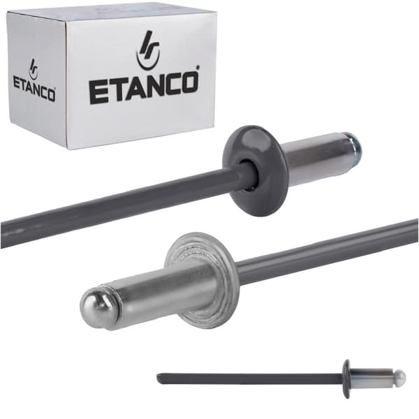 Alu åbne nitter 3,2x6mm RAL7016