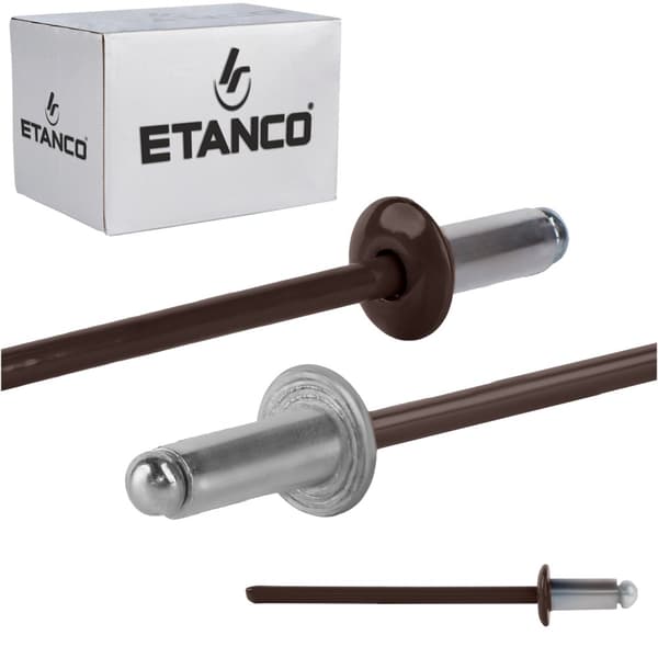 Alu åbne nitter 3,2x6mm RAL8017