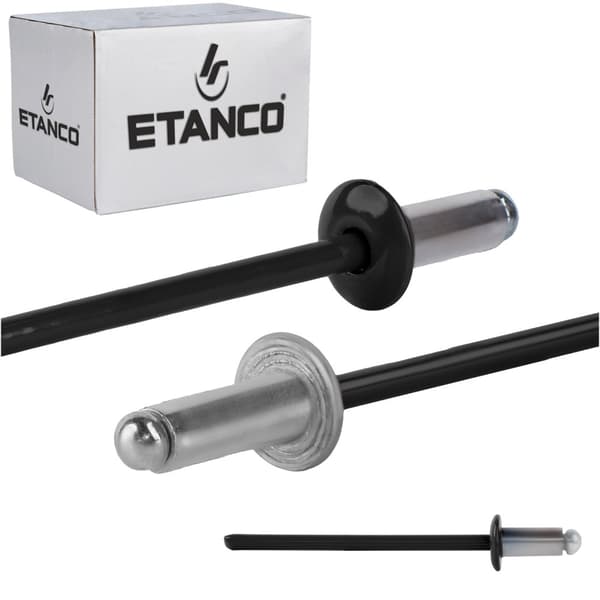 Alu åbne nitter 3,2x6mm RAL9005