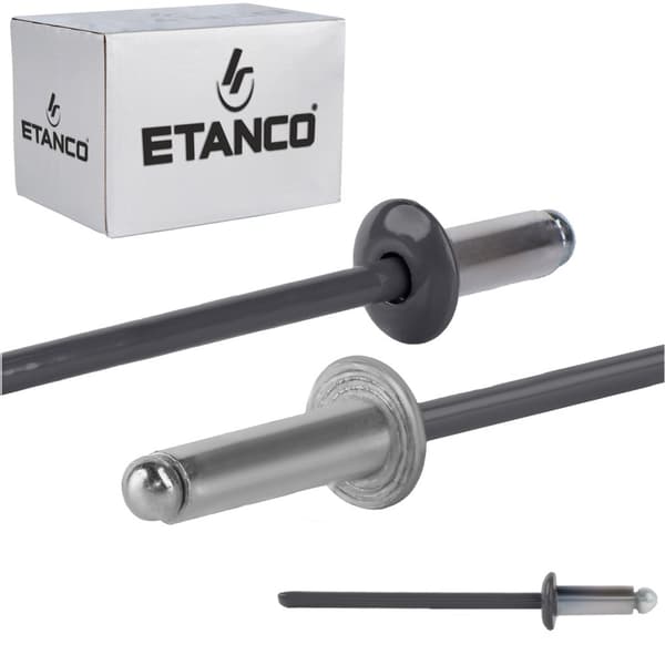 Alu åbne nitter 3,2x8mm RAL7016