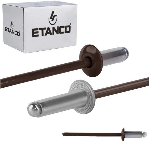Alu åbne nitter 3,2x8mm RAL8017