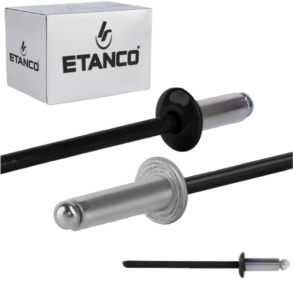 Alu åbne nitter 3,2x8mm RAL9005