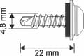 Miniatyrbillede 3 af 9: Selvborende skruer GT3 PH (Z14) 4,8x22mm RAL 8004