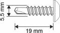 Miniatyrbillede 3 af 9: Selvborende skruer GT5 PH 5,5x19mm RAL 7016