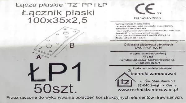 Litteä liitin ŁP1 100x35x2,5 (1)