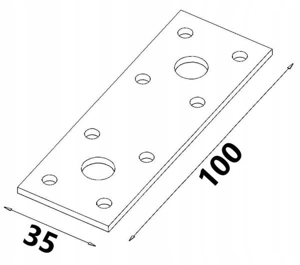 Litteä liitin ŁP1 100x35x2,5 (1)