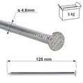 Miniatyrbillede 3 af 11: Galvaniserede byggesøm 4,6 x 125 (5 kg)