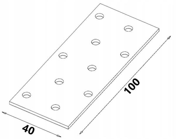Perforerad platta PP02 40x100x2,0 (1)