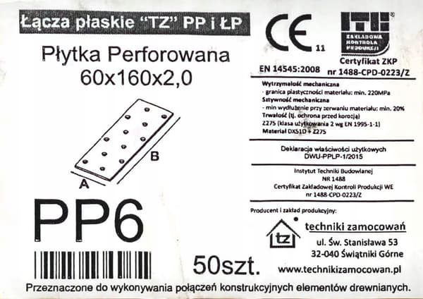 Perforeret plade PP06 60x160x2,0 (1)