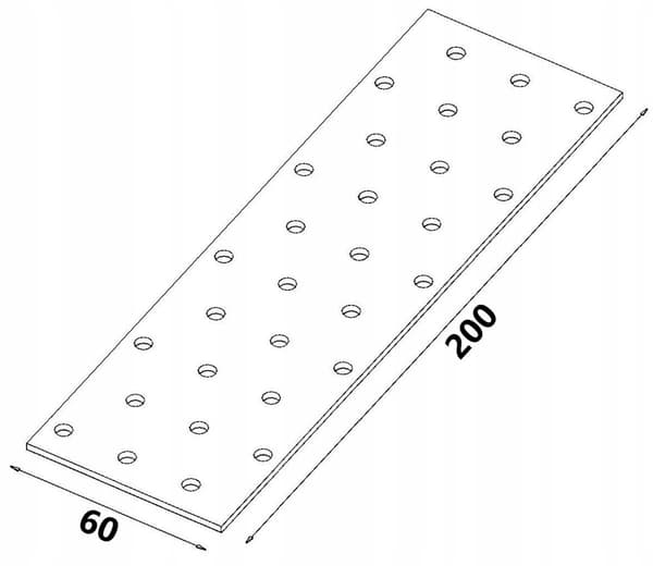 Perforeret plade PP07 60x200x2,0 (1)
