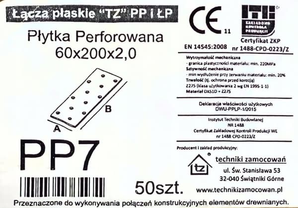 Perforeret plade PP07 60x200x2,0 (1)