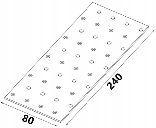 Perforeret plade PP10 80x240x2,0 (1)