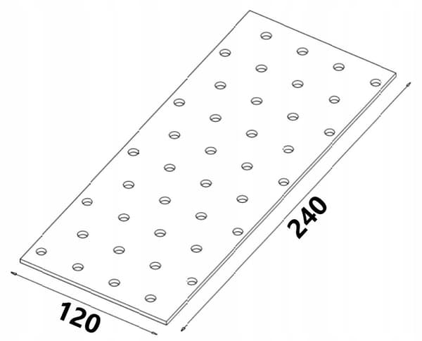 Perforeret plade PP19 120x240x2,0 (1)