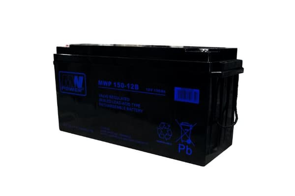 MWP 150-12B batteri (Lang levetid, 12V-150Ah, Bolt M8)