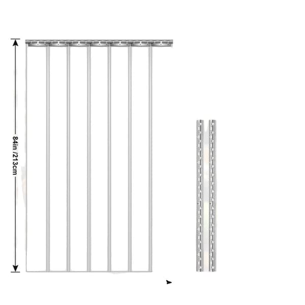 Strip PVC Dörrgardin, Högkvalitativ PVC, Klar Sikt,91x213cm 7STK