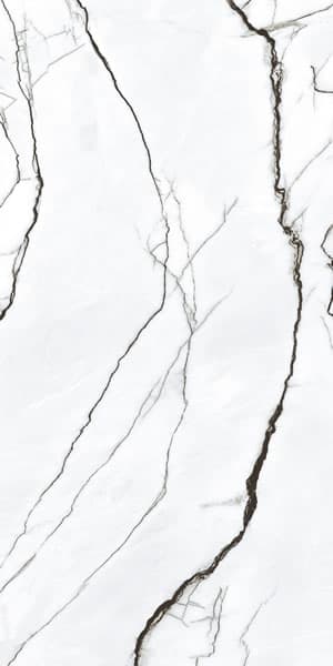Magnifica Marquina Blanco vägg och golv kakel glans 60x120 imitation marmor vit