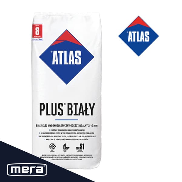 Atlas PLUS Vit högelastiskt deformerbart lim 2-10 mm C2TE S1 25kg