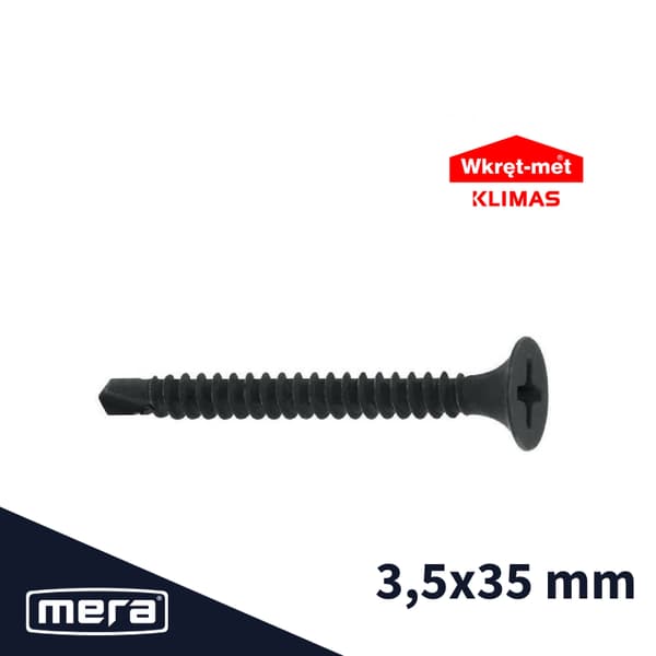 Wkręt-met selvborende skruer til gipsplader til metal 3,5x35 1000 stk.