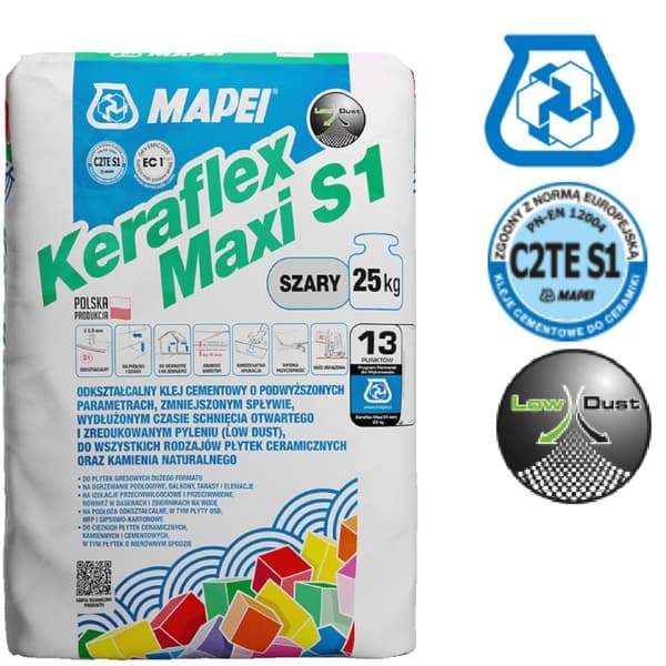 Mapei Keraflex MAXI S1 grå kakellimbruk 25kg
