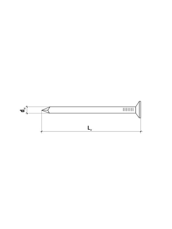 KONSTRUKTIONSSØM GB 3,0x80 SORT 5kg