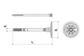 Miniatyrbillede 6 af 6: Skrue-met LTX dyvler til polystyren inddrevet med plastskaft med kort ekspansionszone 10x120 200 stk.