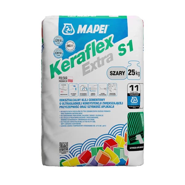Mapei Keraflex Extra S1 grå fliselimmørtel 25kg