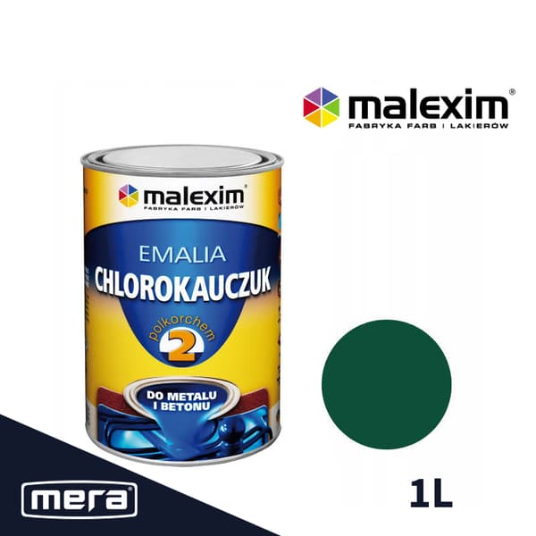 Klorgummi emalj polkorchem 2 1l - mossgrön