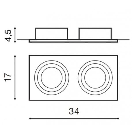 Siro 2 White Recessed Light AZzardo