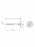 Miniatyrbillede 3 af 5: HJUL. til styroporstift METAL 10/300