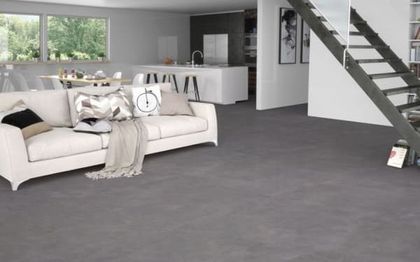 Væg- og gulvflise lappato 80x80 9mm imiteret beton sort