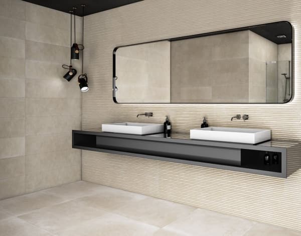 Väggkakel matt 31x98 stenimitation beige