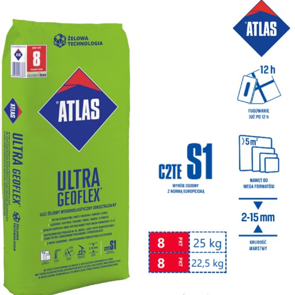 Atlas Geoflex Ultra geeliliima 2-15 mm, erittäin elastinen, muotoutuva 25 kg