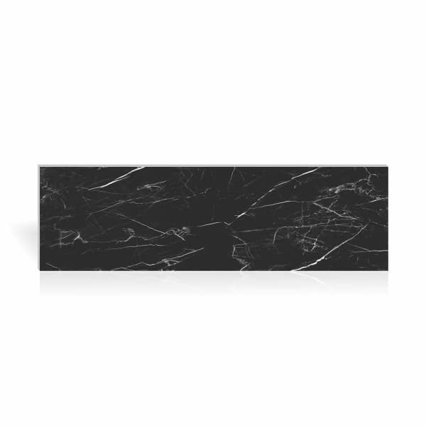 Blank vägg- och golvkakel 7,5x25 svart marmorimitation