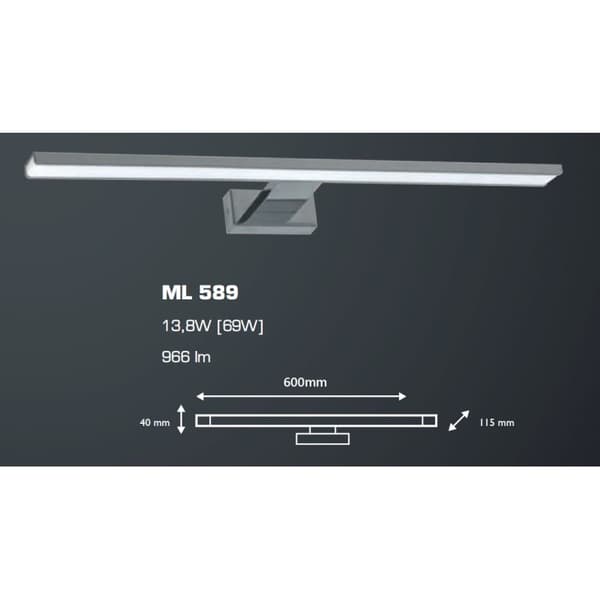 SEINÄVALAISIN SHINE 589 13,8W ECO CHROME TILAUSSTA *