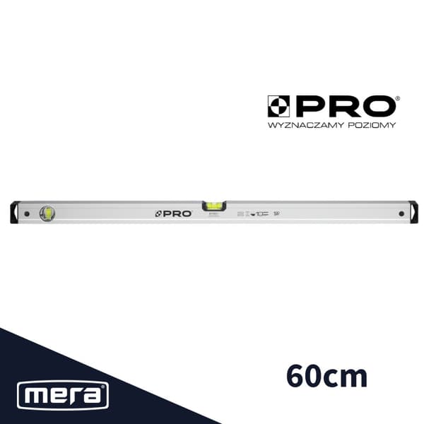 PRO600 anodiseret aluminium vaterpas MED MAGNETER 60cm PRO-A6060