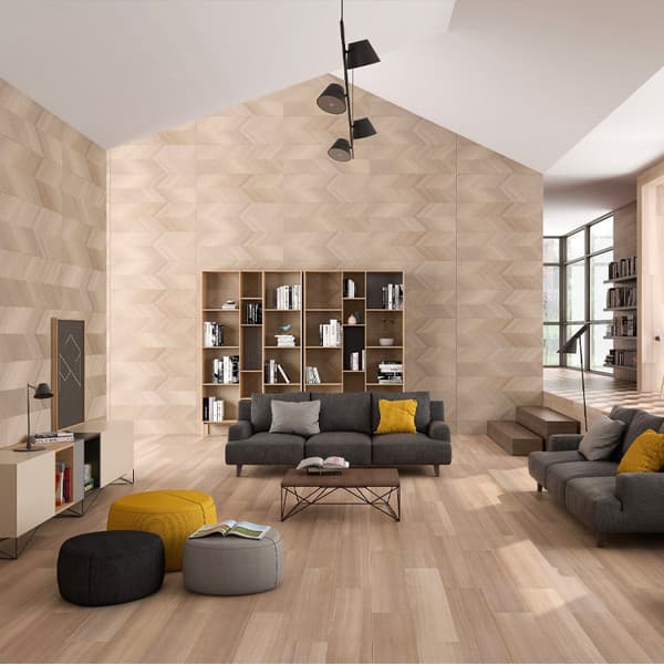 Saloni Eukalypt Crema væg- og gulvflise mat 20x120 10,8mm trælignende beige