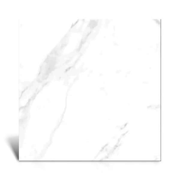 Storformat væg- og gulvflise glans 120x120 10 mm marmor imiteret hvid