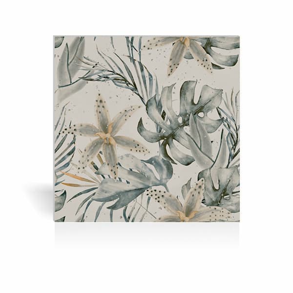 PGC Helsinki 1841 Blanco Decor Trädgårdsvägg och golv kakel matt 100x100 växtmotiv mix