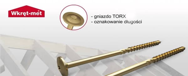 Wkręt-met tømrer skruer til træ med skivehoved 6x90 50 stk.