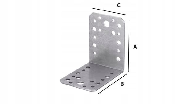 Skruvmätt anslutningsvinkel 90x90x65 1 st.
