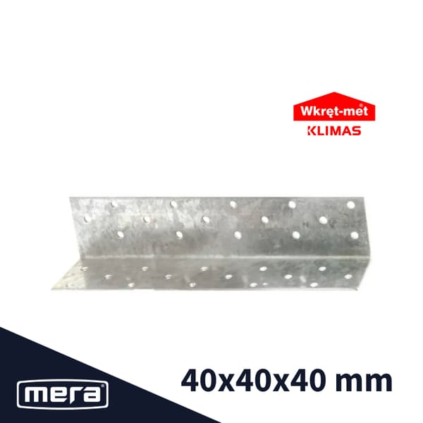 Skrue-met pladevinkel 40x40x40 1 stk.